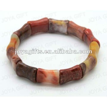 Gemstone agate jóias pulseira